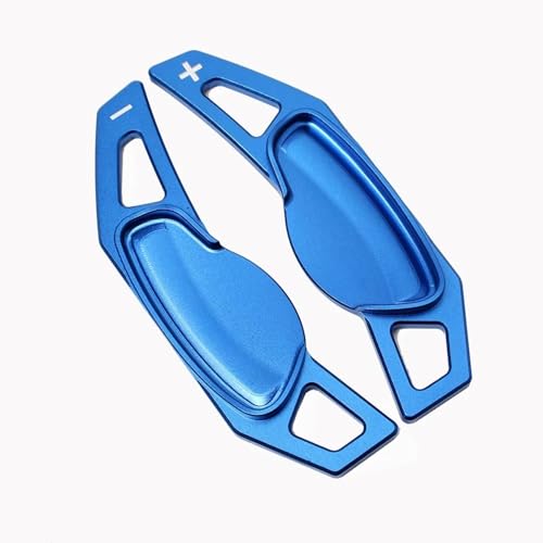 AEIOUPMMA Auto Lenkrad Schaltwippe Extend Shifter Aluminium Aufkleber 2 stücke Für Smart Fortwo 451 2009-2017 453 2015-2017(Blue) von AEIOUPMMA