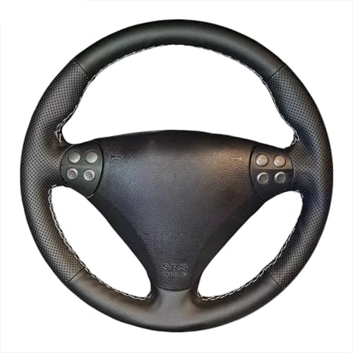 AEIOUPMMA Auto Lenkrad Zopf Abdeckung Leder für Mercedes Benz C SLK Class W203 R171 2004-2008 von AEIOUPMMA