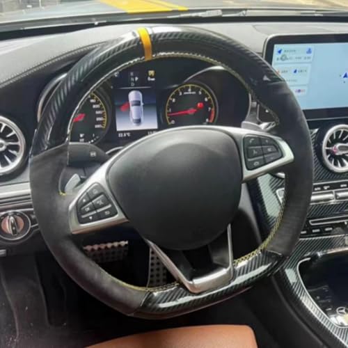 AEIOUPMMA Auto Lenkradbezug Carbonfaser Leder für Mercedes Benz S-Class S500 2016 A-Class AMG A45 2016-2019 AEIOUPMMA Auto Lenkradbezug Carbonfaser Leder für Mercedes Benz S-Class S500 2016 A-Class AMG A45 2016-2019 von AEIOUPMMA
