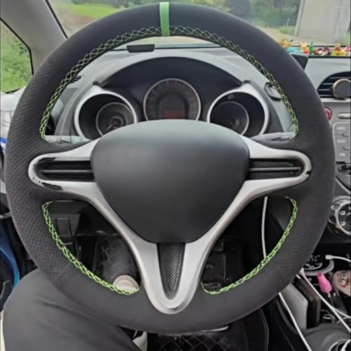 AEIOUPMMA Auto Lenkradbezug Zubehör Handnähen Wildleder für Honda Civic 8th MK8 2005 2006 2007 2008-2011 von AEIOUPMMA