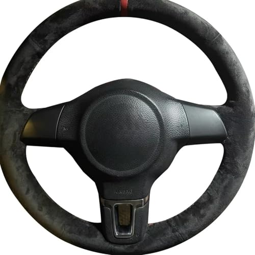 AEIOUPMMA Auto-Lenkradbezug aus rutschfestem Wildleder für Volkswagen Golf 6 Mk6 Polo MK5 2010-2013 Jetta von AEIOUPMMA