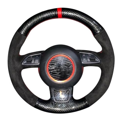 AEIOUPMMA Geflochtene Lenkradabdeckung fürs Auto für Audi A1 8X A3 8V Sportback A4 B8 Avant A5 8T A6 C7 A7 G8 A8 D4 Q3 8U Q5 8R von AEIOUPMMA