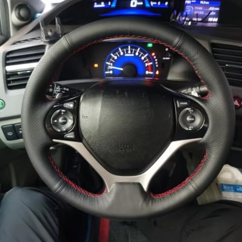 AEIOUPMMA Geflochtene Lenkradabdeckung fürs Auto für Honda Civic 9 2012 2013 2014 2015 Auto von AEIOUPMMA