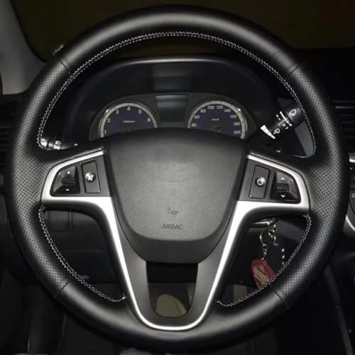 AEIOUPMMA Geflochtene Lenkradabdeckung fürs Auto für Hyundai Solaris Verna i20 Accent 2008-2012 von AEIOUPMMA