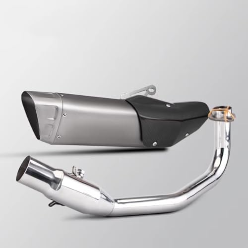AEIOUPMMA Komplettes System Motorrad Auspuff Modifizieren Carbon Cover Schalldämpfer Vorne Link Pipe Escape Moto Für Forza 300 Forza 350(B) von AEIOUPMMA