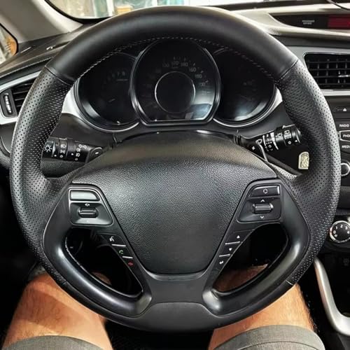 AEIOUPMMA Lenkrad Auto Lenkradbezug Leder für Kia K3 2013 K3S 2014 K2 Rio 2015 2016 Cerato 2013-2017 Ceed 2012-2017 von AEIOUPMMA