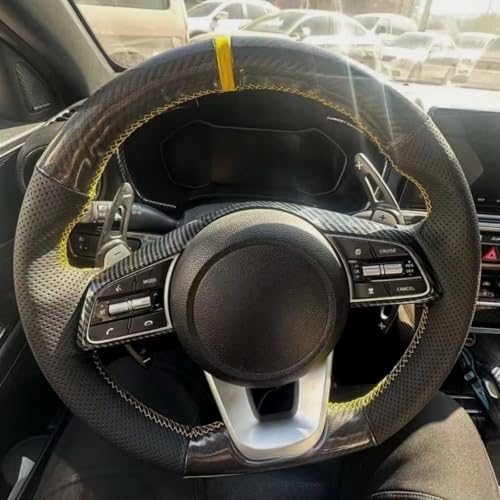 AEIOUPMMA Lenkradbezug aus Carbonfaser und echtem Leder für KIA Ceed Sportage Picanto Cerato Seltos Soul Rio3 4 5 K3 AEIOUPMMA Lenkradbezug aus Carbonfaser und echtem Leder für KIA Ceed Sportage Picanto Cerato Seltos Soul Rio3 4 5 K3 von AEIOUPMMA