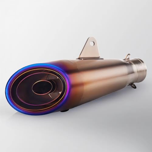 AEIOUPMMA Motorrad Dreischichtiger 51MM Auspuffschalldämpfer Volledelstahl Universal Endrohr Für Ninja 250 ZX4R R15 CB300R GSX250R(C) von AEIOUPMMA