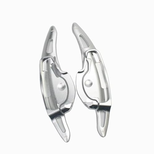 AEIOUPMMA Paar Auto Lenkrad Schaltwippen Aluminium Legierung Schalt Verlängerung Für Hyundai Lafesta Santa Fe Santa Fe TM(Silver) von AEIOUPMMA