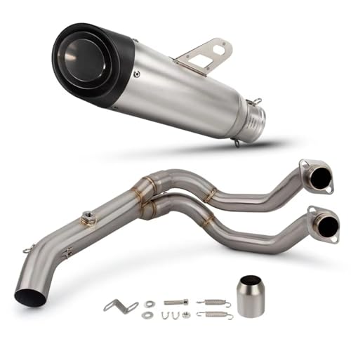 AEIOUPMMA Schalldämpfer Edelstahl Vorderrohr Motorrad Auspuff Komplettsystem Modifizieren Kit Für Kawasaki Z650 Ninja(Type-A) von AEIOUPMMA
