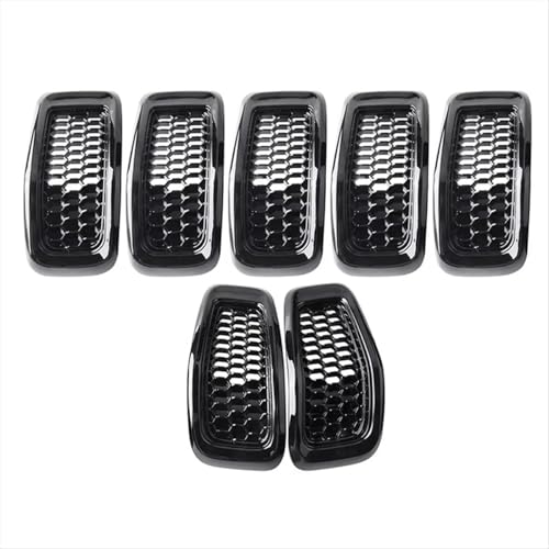 AEIOUPMMA Schwarz Auto Front Insert Mesh Grille Dekoration Abdeckung Front Kühler Einlass Grill Trim Abdeckung Für Jeep Cherokee AEIOUPMMA Schwarz Auto Front Insert Mesh Grille Dekoration Abdeckung Front Kühler Einlass Grill Trim Abdeckung Für Jeep Cherokee von AEIOUPMMA
