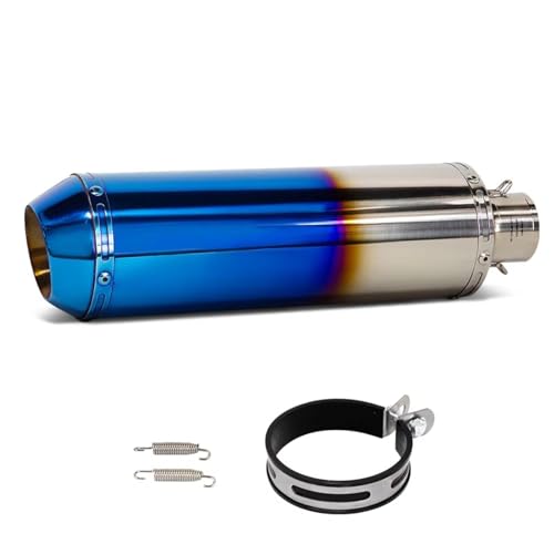 AEIOUPMMA Universal-Motorradauspuff 51MM Extended Project Schalldämpfer Für G310R Xmax 300 NVX155 R25 MT03 Z400 Ninja 500 CBR500R GSXR125 GSX8S(B) von AEIOUPMMA