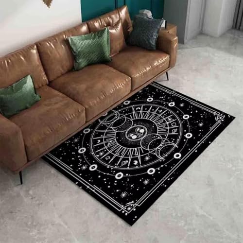 AEKDCL Boho Celestial Area Rugs, 60x120cm Bohemian Rutschfest Weich Decoratio Teppich, Super Saugfähige Bodenmatte Pad Fußmatte Teppich für Schlafzimmer, Wohnzimmer, Gästezimmer, Lounge, Konferenzraum AEKDCL Boho Celestial Area Rugs, 60x120cm Bohemian Rutschfest Weich Decoratio Teppich, Super Saugfähige Bodenmatte Pad Fußmatte Teppich für Schlafzimmer, Wohnzimmer, Gästezimmer, Lounge, Konferenzraum von AEKDCL