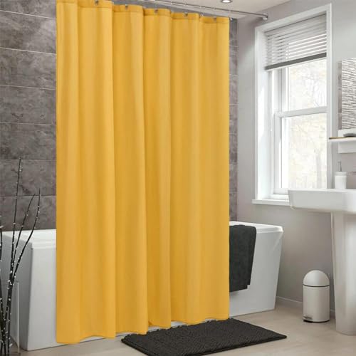AEKDCL Duschvorhang Anti-schimmel Gelb Vorhang für Badewanne Dusche aus Stoff Wasserdicht Waschbar Hochwertig Stoff Duschvorhang Badewanne inklusive Duschvorhanghaken 140x145cm/WxL AEKDCL Duschvorhang Anti-schimmel Gelb Vorhang für Badewanne Dusche aus Stoff Wasserdicht Waschbar Hochwertig Stoff Duschvorhang Badewanne inklusive Duschvorhanghaken 140x145cm/WxL von AEKDCL