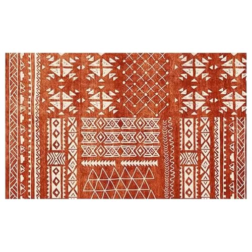 AEKDCL Teppich für Wohnzimmer 160 x 230 cm (Rechteckig), Rot Streifen Muster, Moderner Weicher Kinderteppich, Flauschig Weicher und GemüTlicher Carpet für Eingangsbereich, Küche, Wohnheim von AEKDCL
