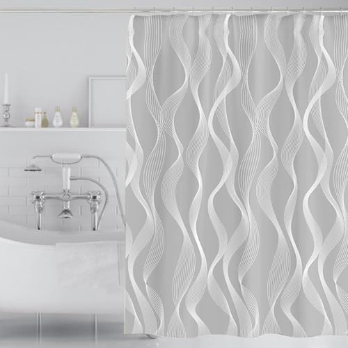 AEKDCL Wasserdicht Duschvorhänge aus Polyester Stoff Geometrisch Schimmelresistenter Duschvorhang Waschbarer Textil Duschvorhang in verschiedener Größe für Badezimmer Badewanne 80x120cm/31x47in(WxH) von AEKDCL