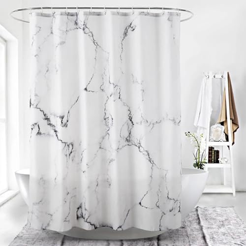 AEKDCL Wasserdicht Duschvorhänge aus Polyester Stoff Marmor Schimmelresistenter Duschvorhang Waschbarer Textil Duschvorhang in verschiedener Größe für Badezimmer Badewanne 120x210cm/47x83in(WxH) von AEKDCL