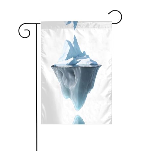 AEKGOHP Die Spitze des Eisbergs druckt Gartenflaggenmast für den Innenhof, doppelseitig, 30,5 x 45,7 cm von AEKGOHP