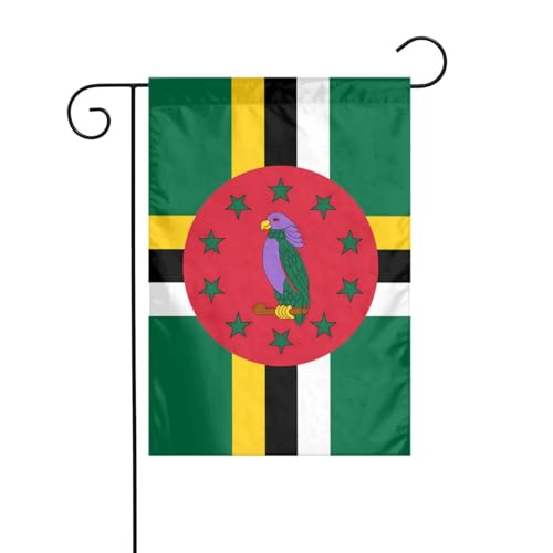 AEKGOHP Flagge des Commonwealth of Dominica Prints Gartenflaggenmast Outdoor Hofdekoration doppelseitig 30,5 x 45,7 cm von AEKGOHP