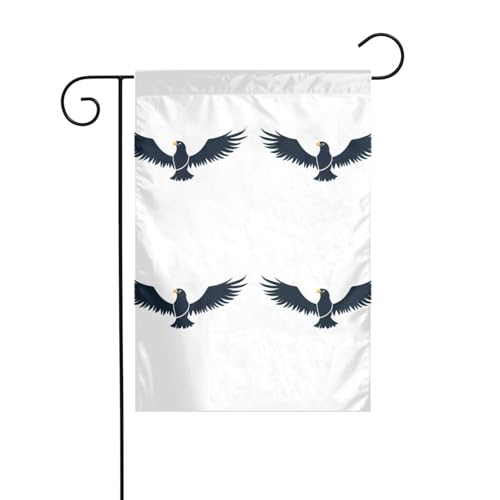 AEKGOHP Gartenflaggenmast mit Adler-Druck, doppelseitig, 30,5 x 45,7 cm von AEKGOHP