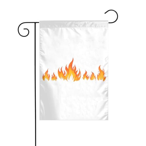 AEKGOHP Gartenflaggenmast mit brennendem Feuer, doppelseitig, 30,5 x 45,7 cm von AEKGOHP