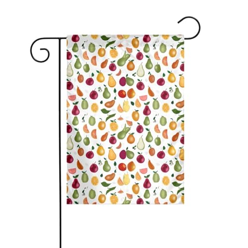 AEKGOHP Gartenflaggenmast mit wässrigen Früchten, doppelseitig, 30,5 x 45,7 cm von AEKGOHP