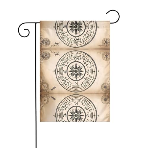 AEKGOHP Magic Design Nordic Compass Prints Gartenflaggenmast Outdoor Hofdekoration doppelseitig 30,5 x 45,7 cm von AEKGOHP