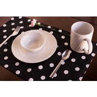 Platzdeckchen | 2Er-Set, Schwarzes Tischset, Geschenkidee von AEKStudioandDesign