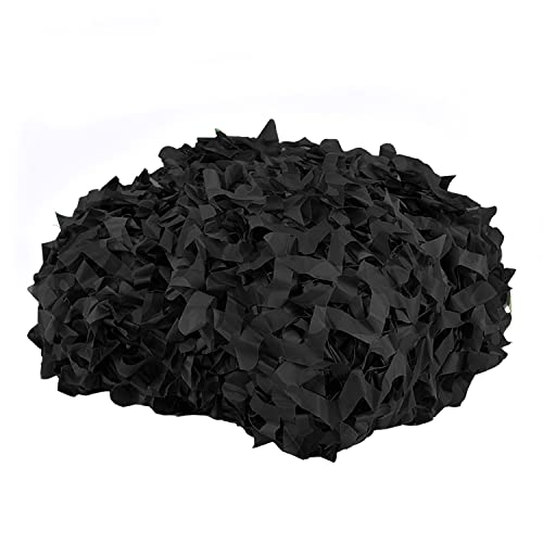 Armee Tarnnetz Schwarz 1.5x9m 2x5m 3x7m 4x5m 5x5m 5x10m 6x7m 8x9m 210d Outdoor Camouflage Netz Für Jagd Military Decoration Terrassengarten Tarnung Net (Size : 5x15m(16.4x49.2ft)) von AEMIN