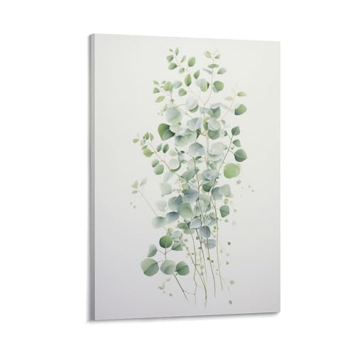 AEMYSKA Abstrakte Eukalyptusblätter auf Leinwand, Wandkunstdrucke, minimalistisch, Naturpflanzenmalerei, Kunstposter, gerahmtes Kunstwerk für Zuhause, Schlafzimmer, Wohnzimmer, Büro, Wanddekoration AEMYSKA Abstrakte Eukalyptusblätter auf Leinwand, Wandkunstdrucke, minimalistisch, Naturpflanzenmalerei, Kunstposter, gerahmtes Kunstwerk für Zuhause, Schlafzimmer, Wohnzimmer, Büro, Wanddekoration von AEMYSKA