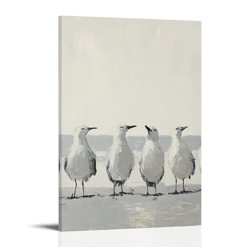 AEMYSKA Aquarell Strandvögel auf Leinwand, Wandkunstdruck, Meerestiere, abstrakte Malerei, Kunstposter, gerahmtes Kunstwerk für Zuhause, Schlafzimmer, Wohnzimmer, Büro, Wanddekoration, 50 x 75 cm AEMYSKA Aquarell Strandvögel auf Leinwand, Wandkunstdruck, Meerestiere, abstrakte Malerei, Kunstposter, gerahmtes Kunstwerk für Zuhause, Schlafzimmer, Wohnzimmer, Büro, Wanddekoration, 50 x 75 cm von AEMYSKA