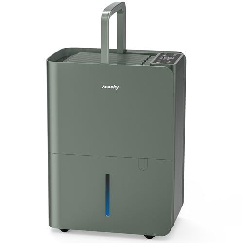 Aeocky Luftentfeuchter, intelligenter Kompressor-Luftentfeuchter mit Ablaufschlauch, intelligenter Hygrostat, für Waschraum, Schlafzimmer, Bad von AEOCKY
