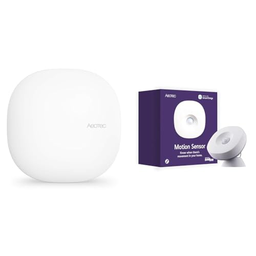 AEOTEC SmartThings Aeotec Smart Home Hub | Z-Wave & Zigbee Bewegungsmelder - automatische Steuerung von Licht | integrierter Temperatursensor | kompatibel mit Echo Plus von AEOTEC