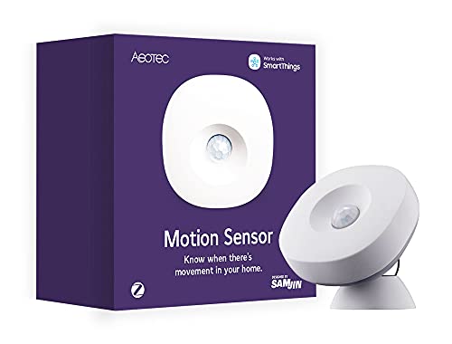 AEOTEC Zigbee Bewegungsmelder - automatische Steuerung von Licht | integrierter Temperatursensor | kompatibel mit Echo Plus, SmartThings, Homey, Fibaro home Center 3 von AEOTEC