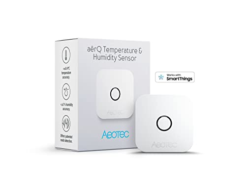 AEOTEC aërQ Temperatur- und Luftfeuchtigkeitssensor, Z-Wave, SmartThings, ZWA039, Weiß von AEOTEC