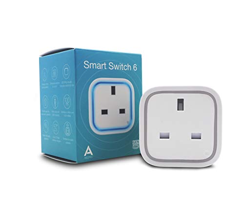 Aeotec Smart Switch 6 mit USB-Ladeanschluss, Z-Wave Plus Wireless Control Steckdose Stecker für Home Security Automation, 13A Mini Größe, Stecker G von AEOTEC