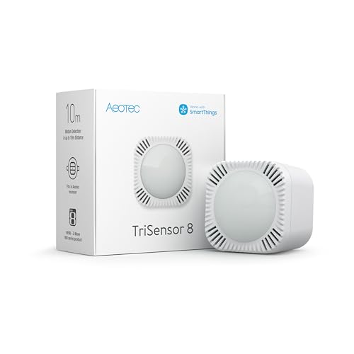 Aeotec TriSensor 8 – 3-in-1 Multisensor, Bewegung in 10m Radius, Temperatur in °C, Licht in Lux, Z-Wave Gen8, Long Range, Hub erforderlich, Works with SmartThings, Homey, HomeAssistant von AEOTEC