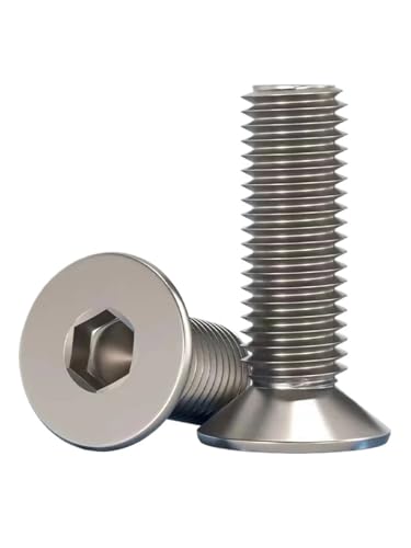 10Pcs Titanium Hexagon Hex Socket Head Flat Countersunk Allen Bolt Screw M2-M6(30mm,M2 (10Pcs)) von AEPOCV