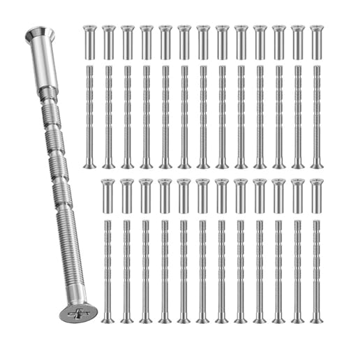 50er-Pack 4 mm Türgriffschrauben-Set, Türgriff-Durchgangsbefestigungen for Türgriffrosetten, Türknöpfe, Türschlösser und Schlüsselschilder von AEPOCV