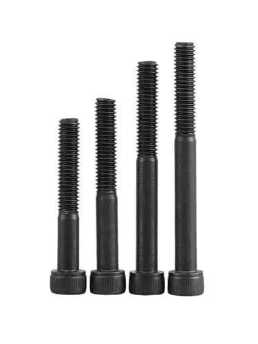 M10M12M14M16M18M20M22M24 Schwarz Grade 12,9 Stahl Verlängerte Sechskant Innensechskantschraube Teilgewinde Inbusschraube(90mm-1pcs,M24) von AEPOCV
