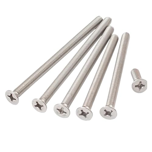M3 M4 M5 M6 M8 M10 304 Stainless Machinery Steel Lengthened Cross Flat Countersunk Head Screw Bolts Extra Long Screw(200mm,M6 (2pcs)) von AEPOCV