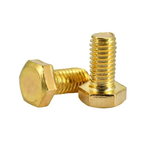 M4 M5 M6 M8 M10 M12 Brass External Hex Bolts Metrical Threaded Outer Hexagon Screw Electrical Screw Machine Bolt Length 6mm-80mm(50mm,M10(2pcs)) von AEPOCV