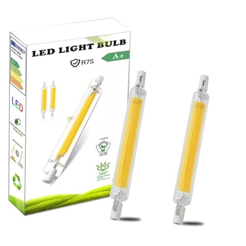 AEPOYU 10W R7S LED 78mm Dimmbar Lampe, R7S LED Birne Licht Kaltweiß 6000K, 1000LM Double Ended COB Hightlight Glühbirnen, R7S LED 78mm Leuchtmittel, 360° Strahlbeleuchtung, 2er-Pack… von AEPOYU