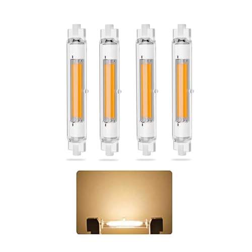 AEPOYU R7S LED 118mm Dimmbar Lampen, LED R7S Leuchtmittel 118mm Birne Glühbirne 30W, Warmweiß 2700k, R7S LED Bulbs Ersetzt 300W Halogen Leuchtmittel 4er Pack von AEPOYU