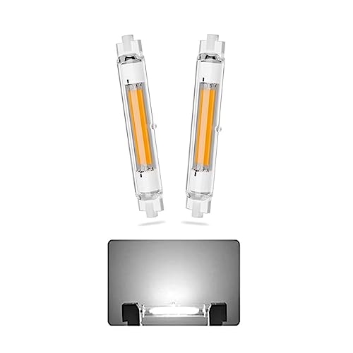AEPOYU R7S LED 78mm Dimmbar Lampen, 10W R7S LED Birne Ersatz 100W Halogenlampen, Kaltweiß 6000K 1000LM, R7S LED COB Birne, LED Stablampe 360 Grad Licht, AC 220-240V, 2er Pack von AEPOYU