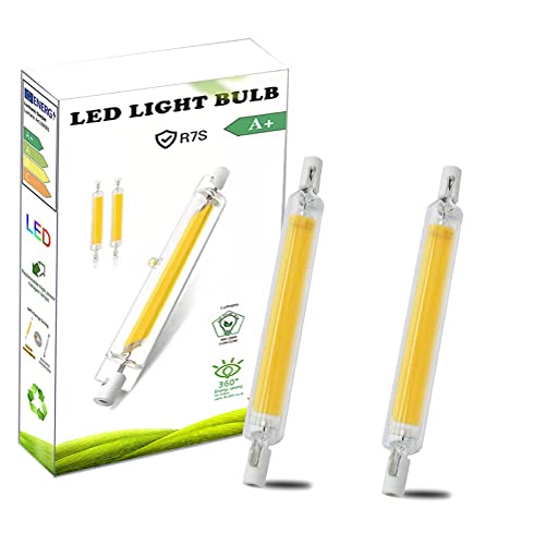 AEPOYU R7S LED Lampe 118mm 10W Dimmbar Hightlight Birne, 10W LED COB Glühbirnen Bulbs, R7S LED Stablampe Warmweiß 3000K, R7S LED Leuchtmittel 1000LM, AC 220-240V, 2er Pack von AEPOYU