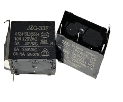1 STÜCK JZC-33F 012-HS3(555) ; JZC-33F 012-HSL ; JZC-33F 012-HSL3(555) ; (33F-1A-12V-5A/10A) Relais 4-polig(JZC-33F 012-HSL3(55) von AEPQBGQJ
