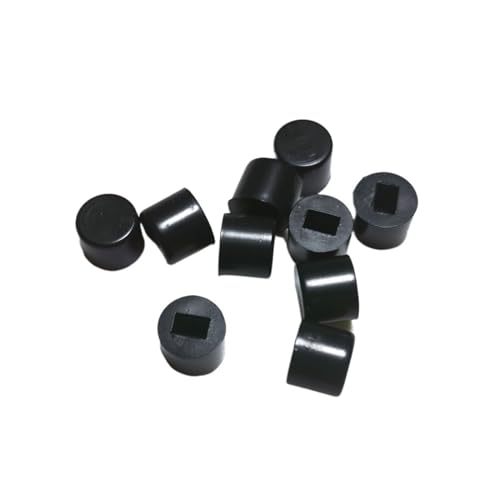10 Stück/Los A28 selbstsichernde Schalterkappe, Größe 6 x 5 mm, Schlüsselabdeckung, passend for 5,8/7/8/8,5 selbstsichernder Schalterschlüssel, rechteckiges Loch 3 x 2 mm(Black-10PCS) von AEPQBGQJ