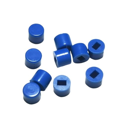 10 Stück/Los A28 selbstsichernde Schalterkappe, Größe 6 x 5 mm, Schlüsselabdeckung, passend for 5,8/7/8/8,5 selbstsichernder Schalterschlüssel, rechteckiges Loch 3 x 2 mm(Blue-10PCS) von AEPQBGQJ