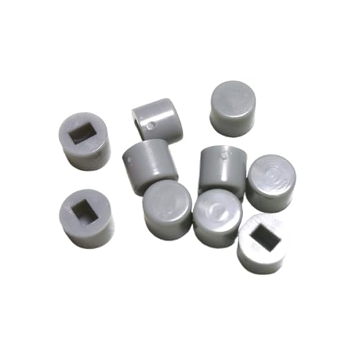 10 Stück/Los A28 selbstsichernde Schalterkappe, Größe 6 x 5 mm, Schlüsselabdeckung, passend for 5,8/7/8/8,5 selbstsichernder Schalterschlüssel, rechteckiges Loch 3 x 2 mm(Grey-10PCS) von AEPQBGQJ